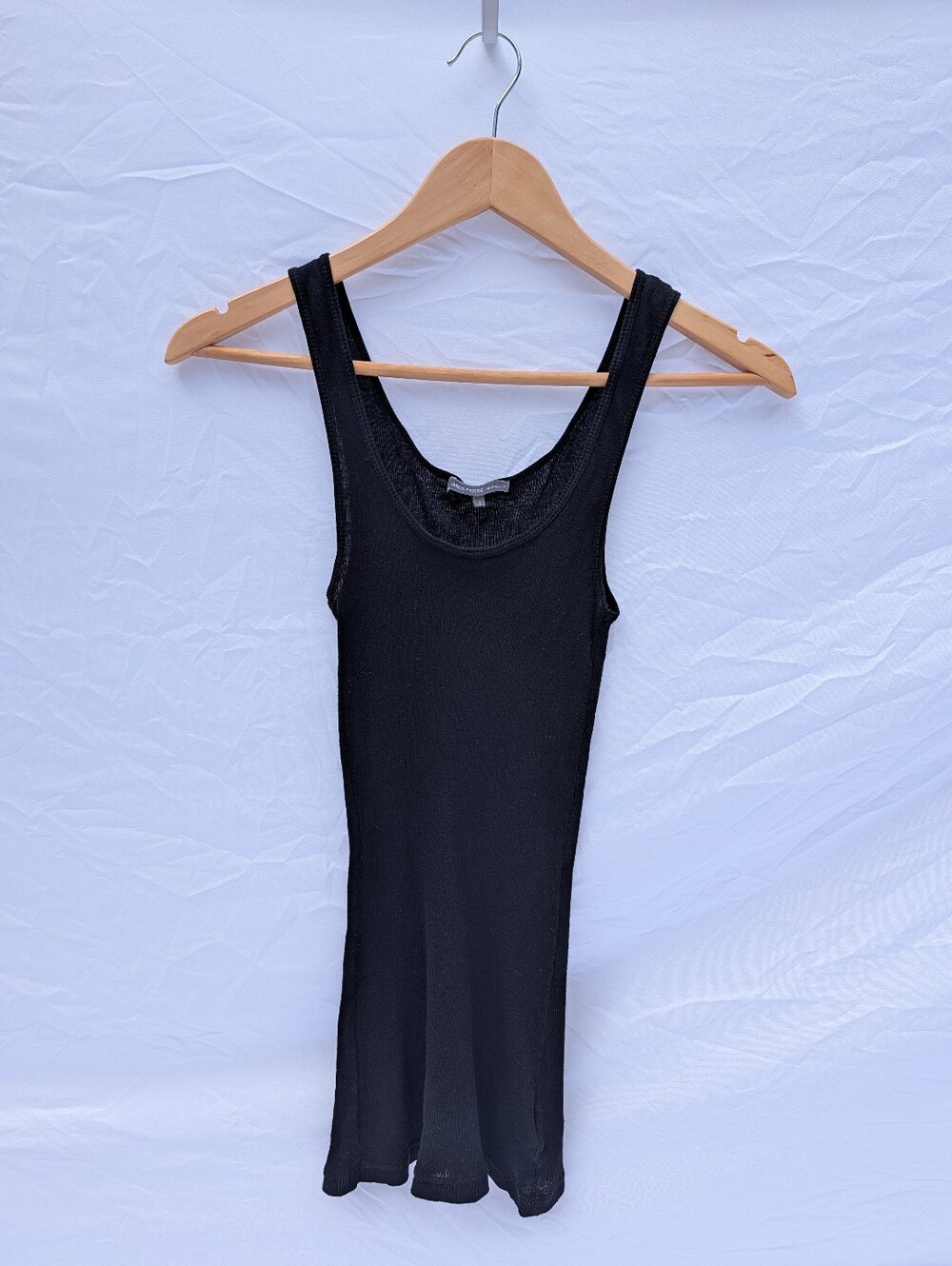 James Perse Ribbed Daily Black Tank Top
